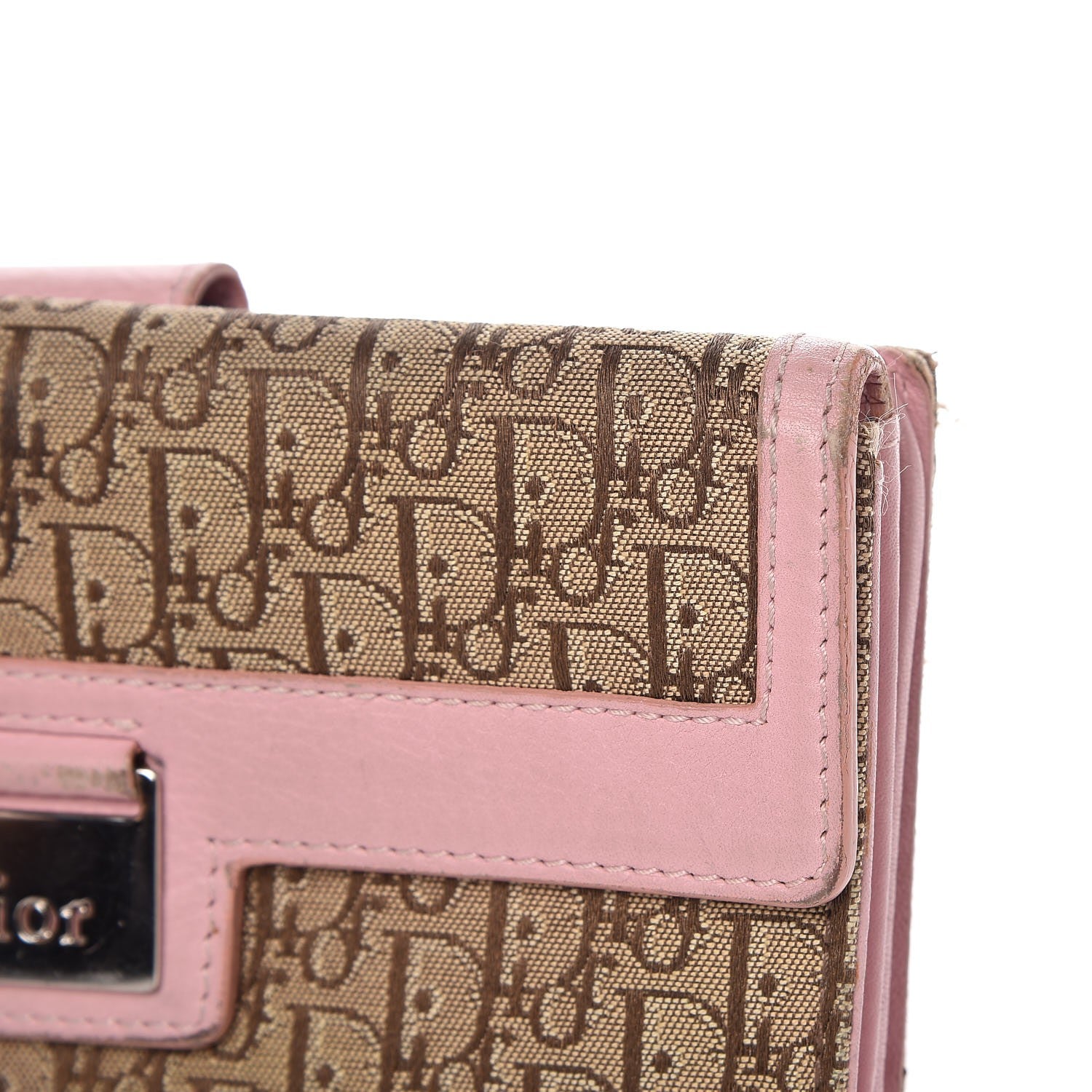 Christian Dior Monogram Long Flap Wallet Pink 14 of 15