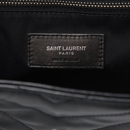 Saint Laurent Calfskin Y Quilted Monogram Small Loulou Backpack Black 6 of 10