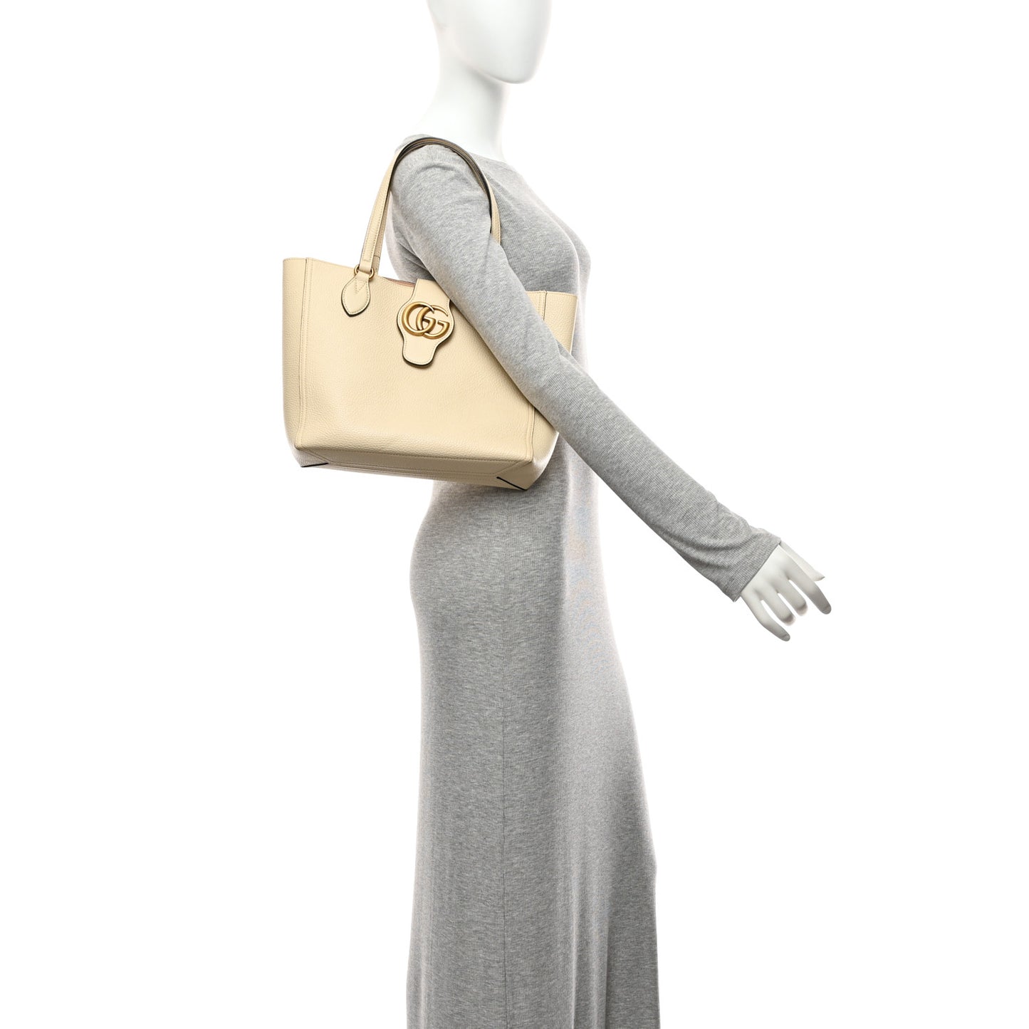 New Sakai Calfskin Lux Small Dahlia Tote Mystic White