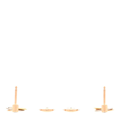 Cartier 18K Pink Yellow White Gold Diamond Trinity Drop Earrings 3 of 4