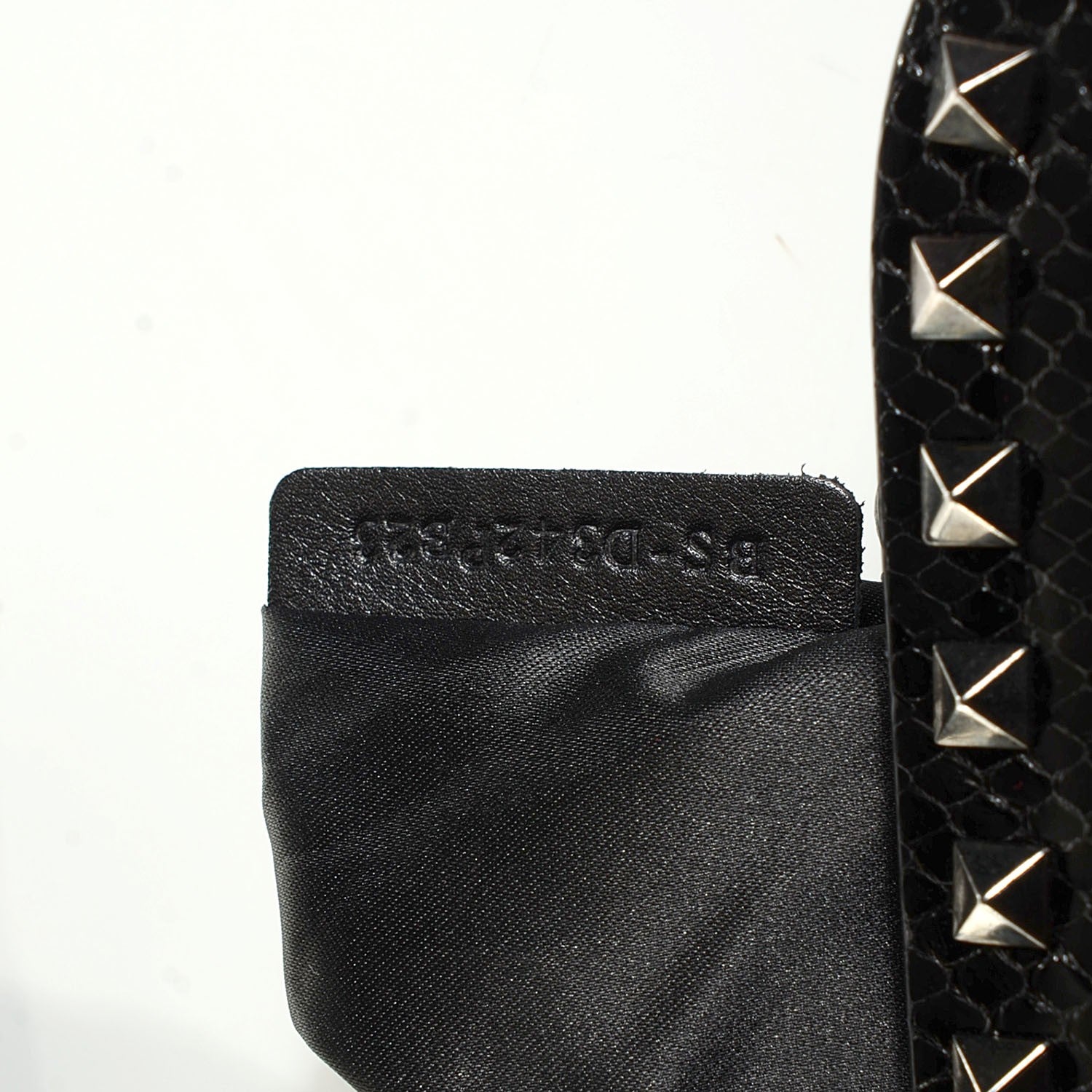 Valentino Garavani Python Mini Rockstud Frame Bag Black 6 of 8