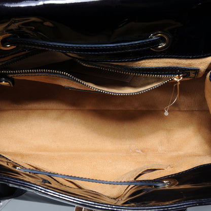 Jimmy Choo Patent Large Rosalie Satchel Navy 8 of 8
