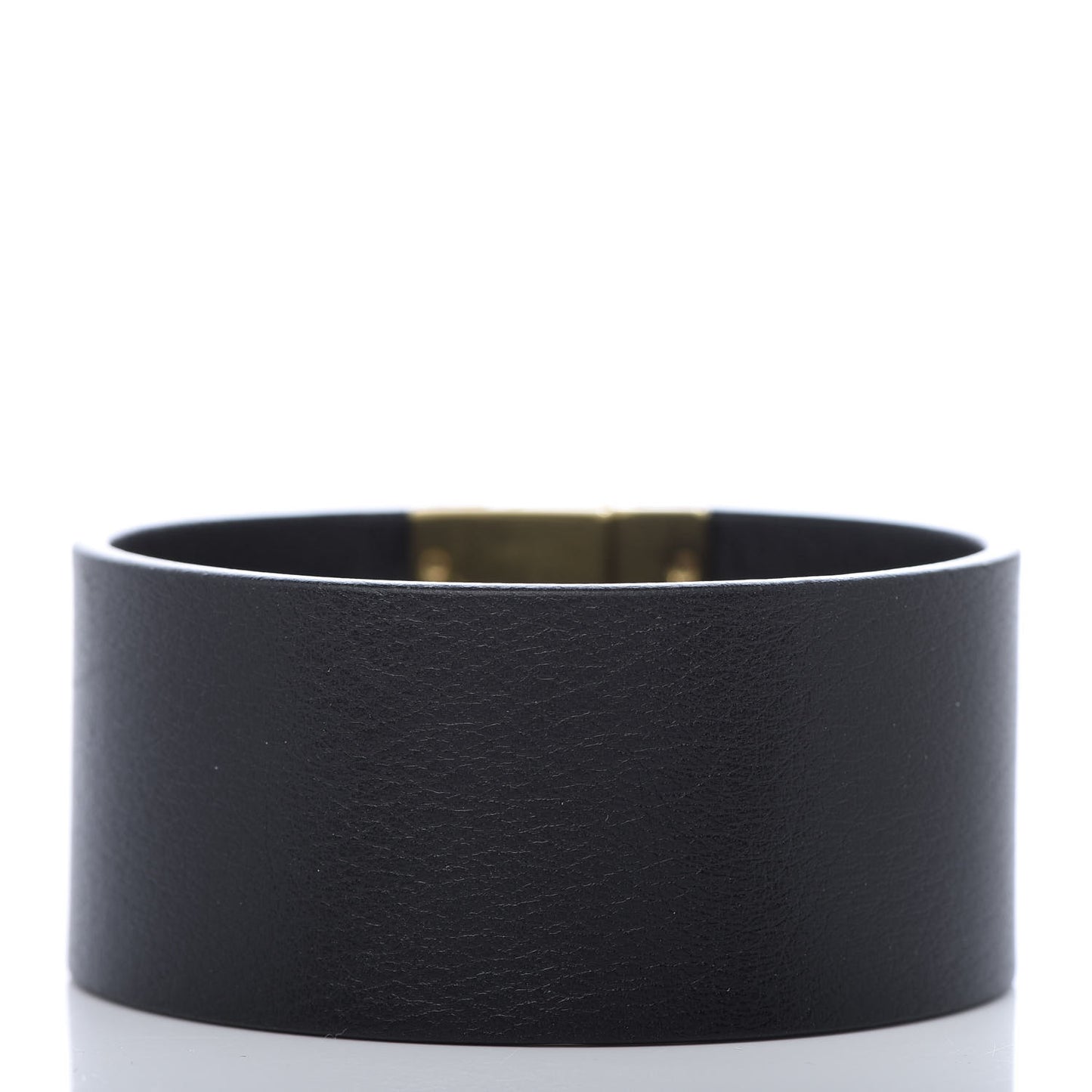 Calfskin ID Cuff Bracelet L Black