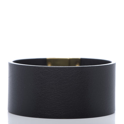 Saint Laurent Calfskin ID Cuff Bracelet L Black 3 of 5