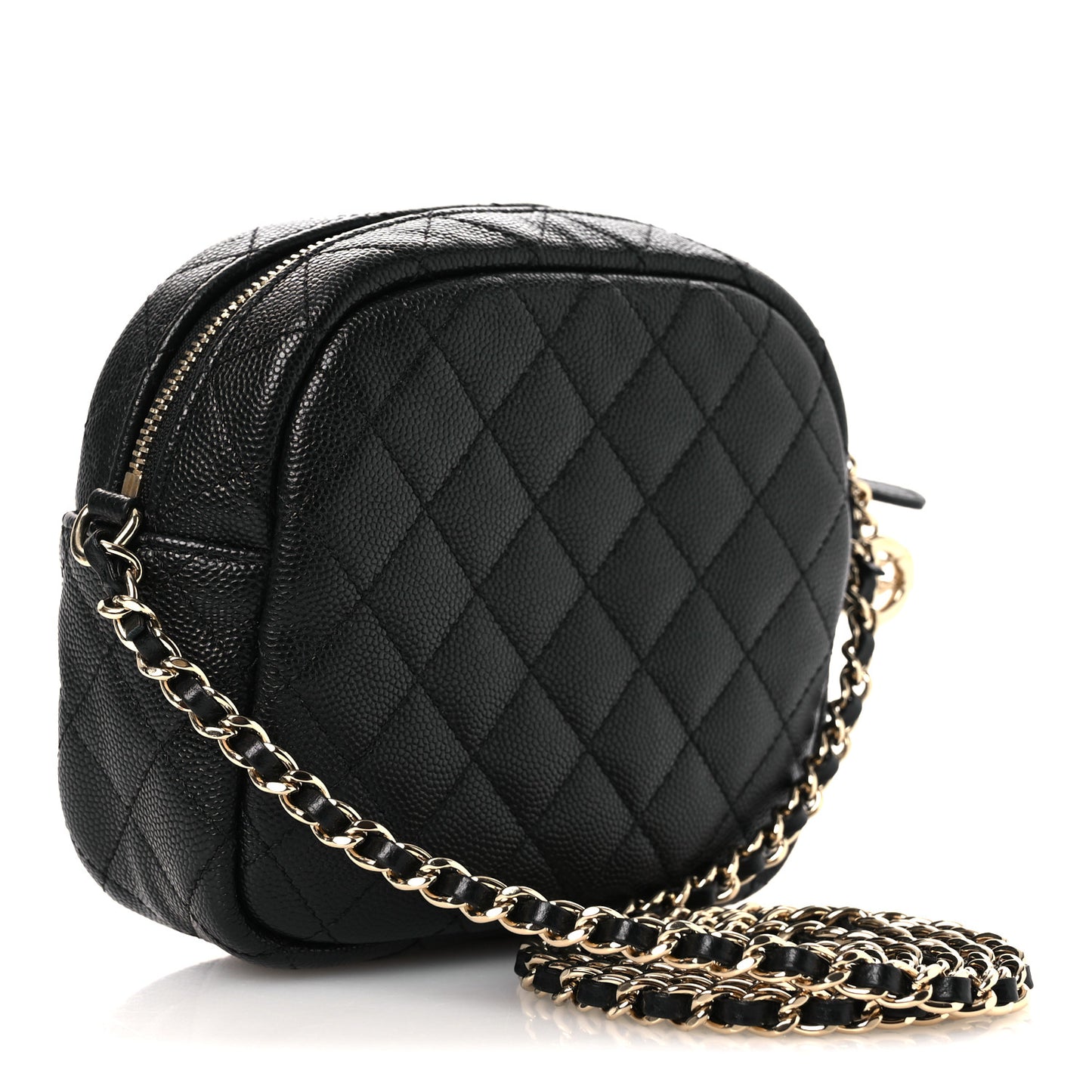 Caviar Quilted CC Day Camera Case Black