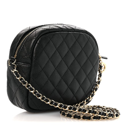 Chanel Caviar Quilted CC Day Camera Case Black 3 of 10