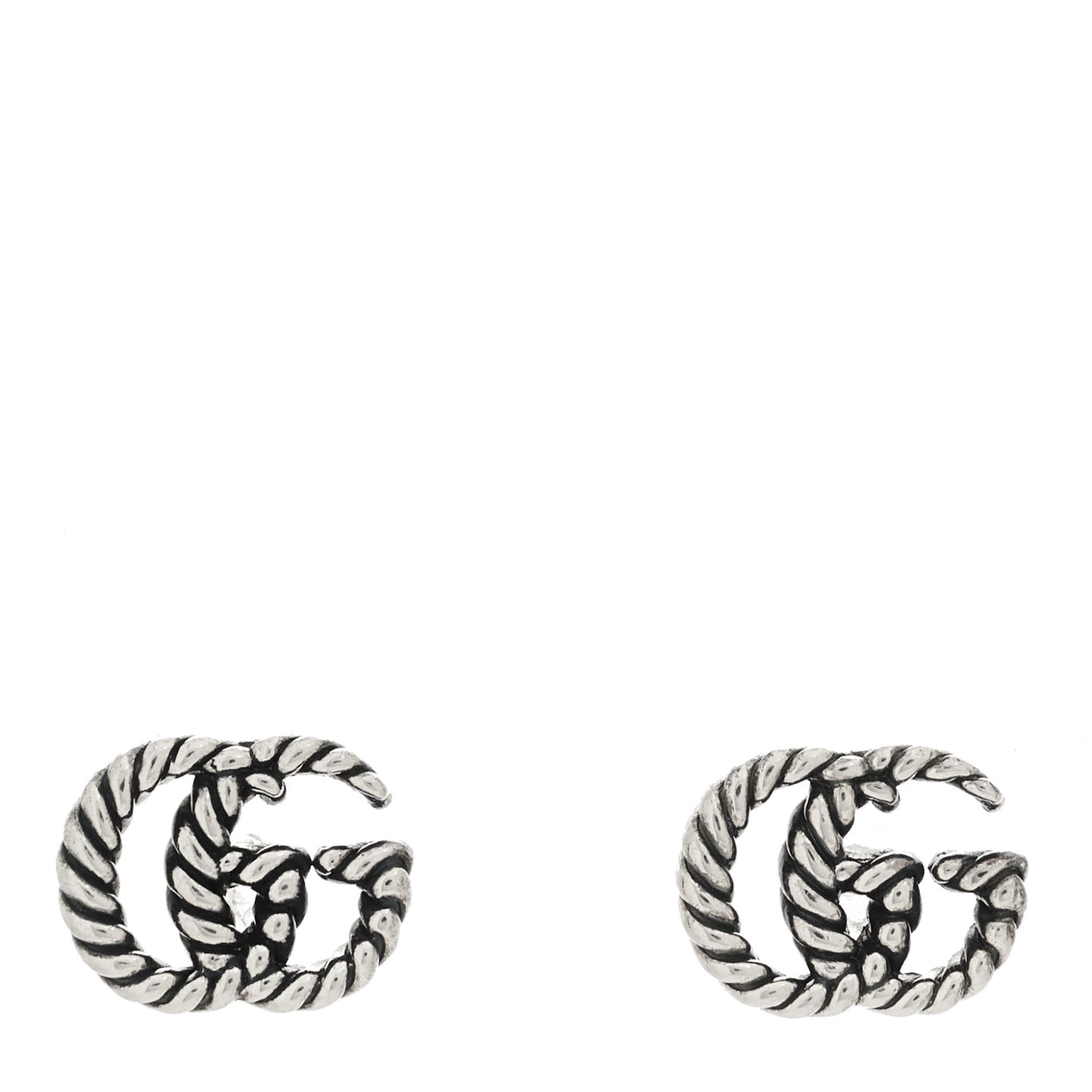 Sterling Silver Torchon Double G Earrings