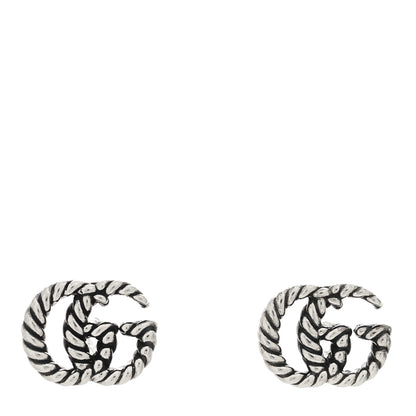 Gucci Sterling Silver Torchon Double G Earrings 1 of 5