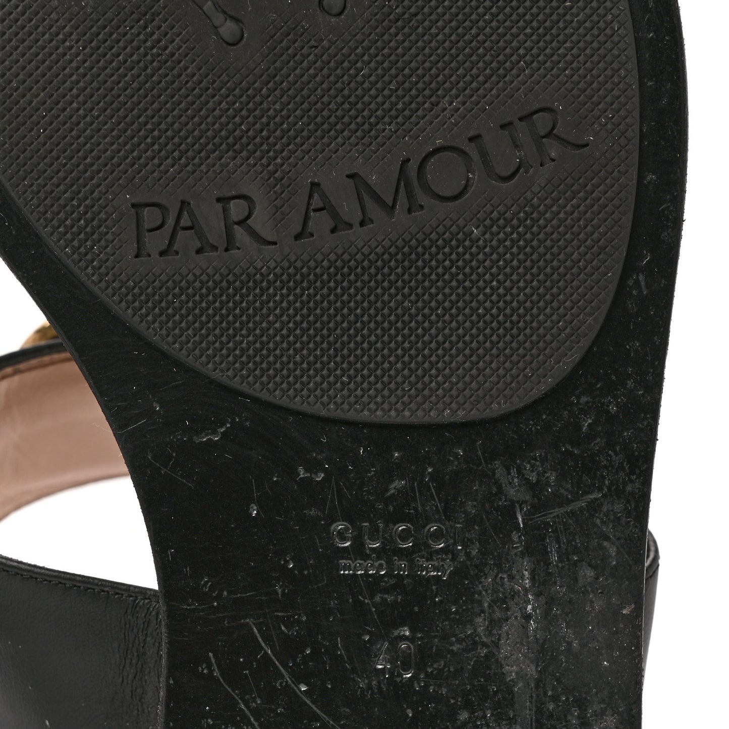 Calfskin GG Marmont Thong Sandals 40 Black