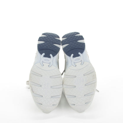 Chanel Metallic Lambskin CC Sneakers 38 Silver 5 of 7