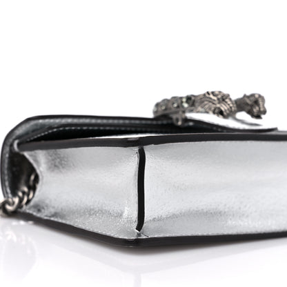 Gucci Metallic Calfskin Super Mini Dionysus Shoulder Bag Silver 8 of 10