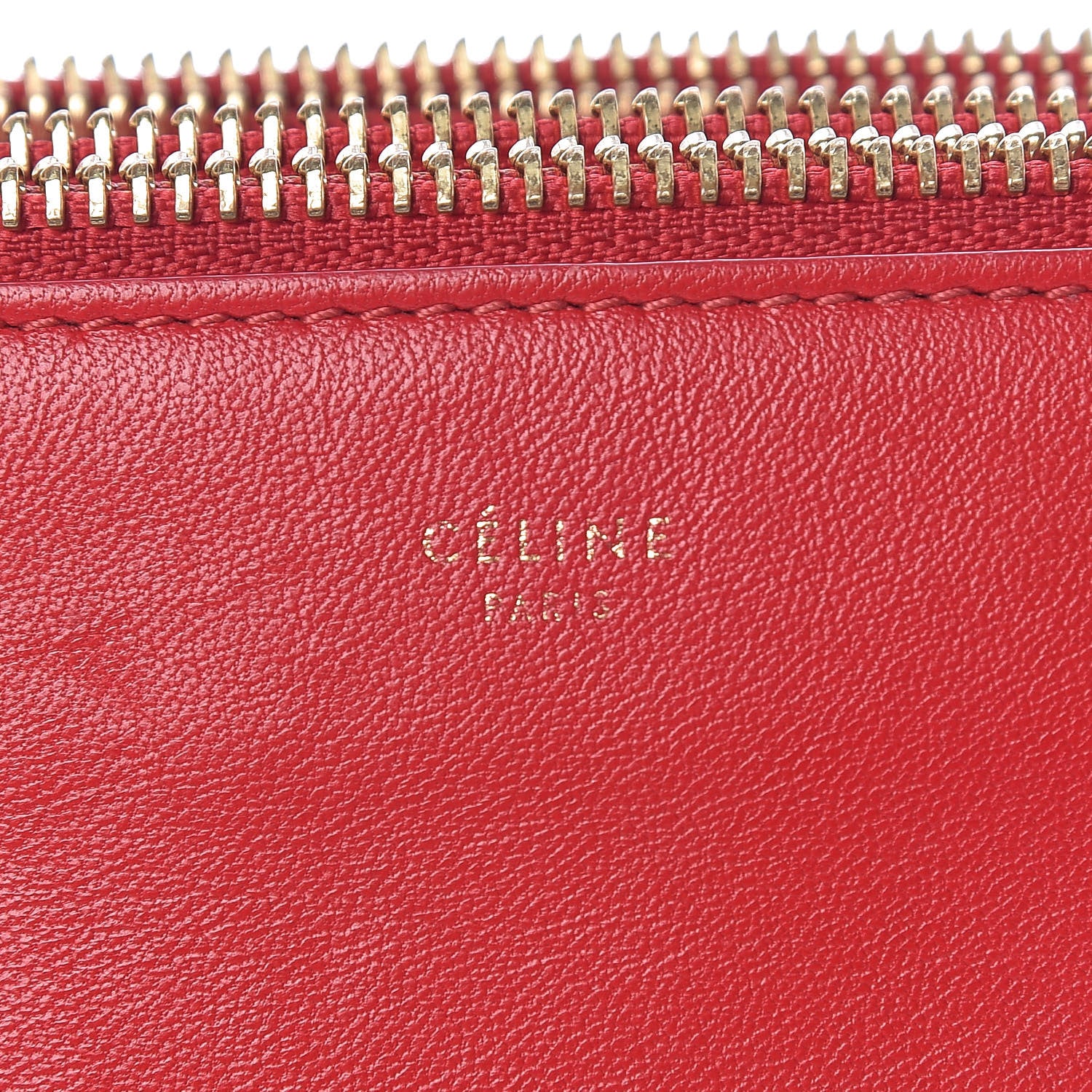 Celine Lambskin Small Trio Crossbody Bag Red 10 of 15