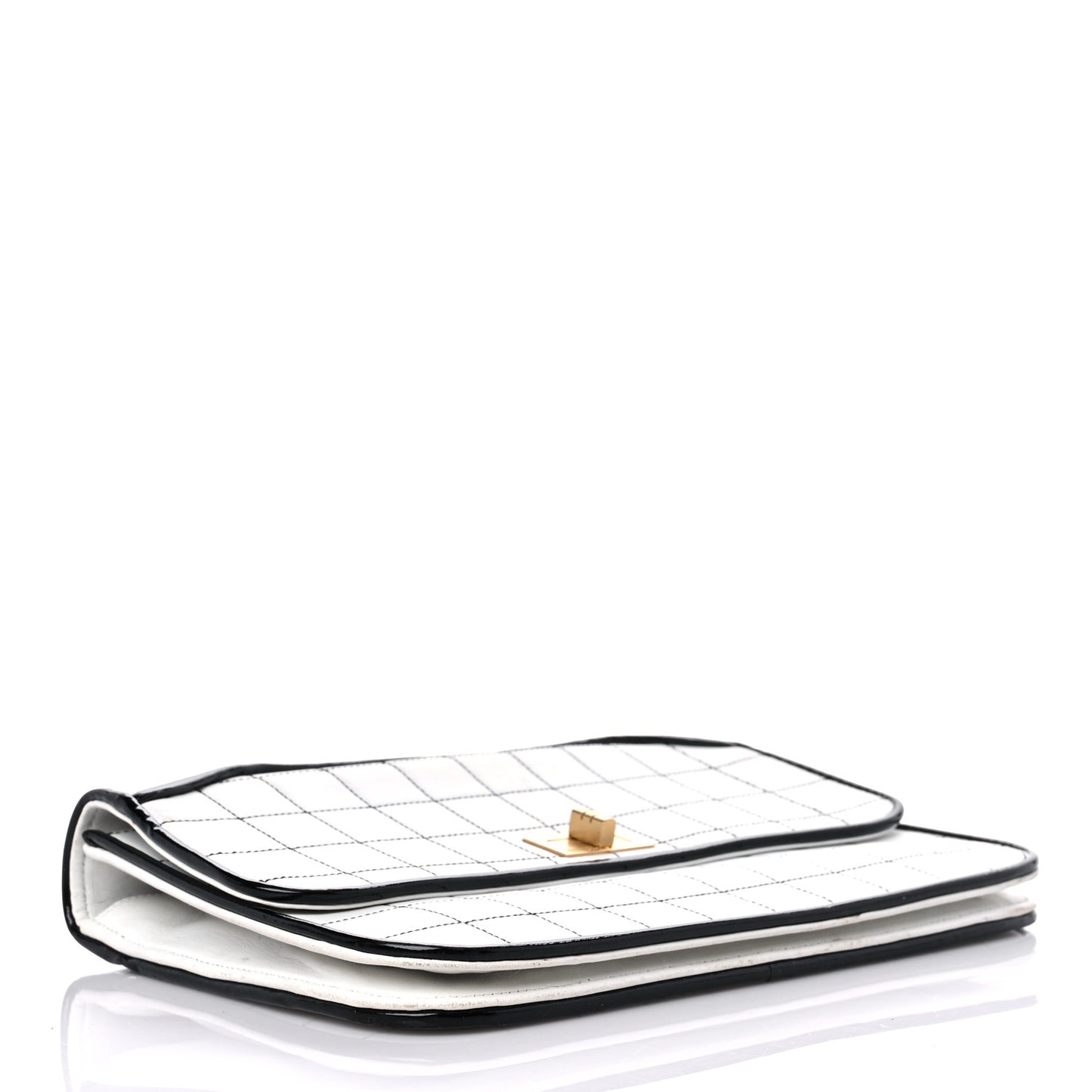 Lambskin Reissue Chocolate Bar Flap White Black