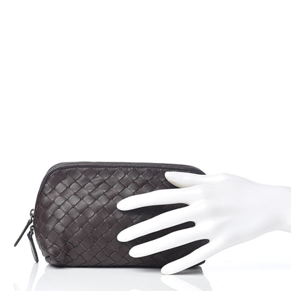 Bottega Veneta Nappa Intrecciato Cosmetic Pouch Ebano 2 of 7