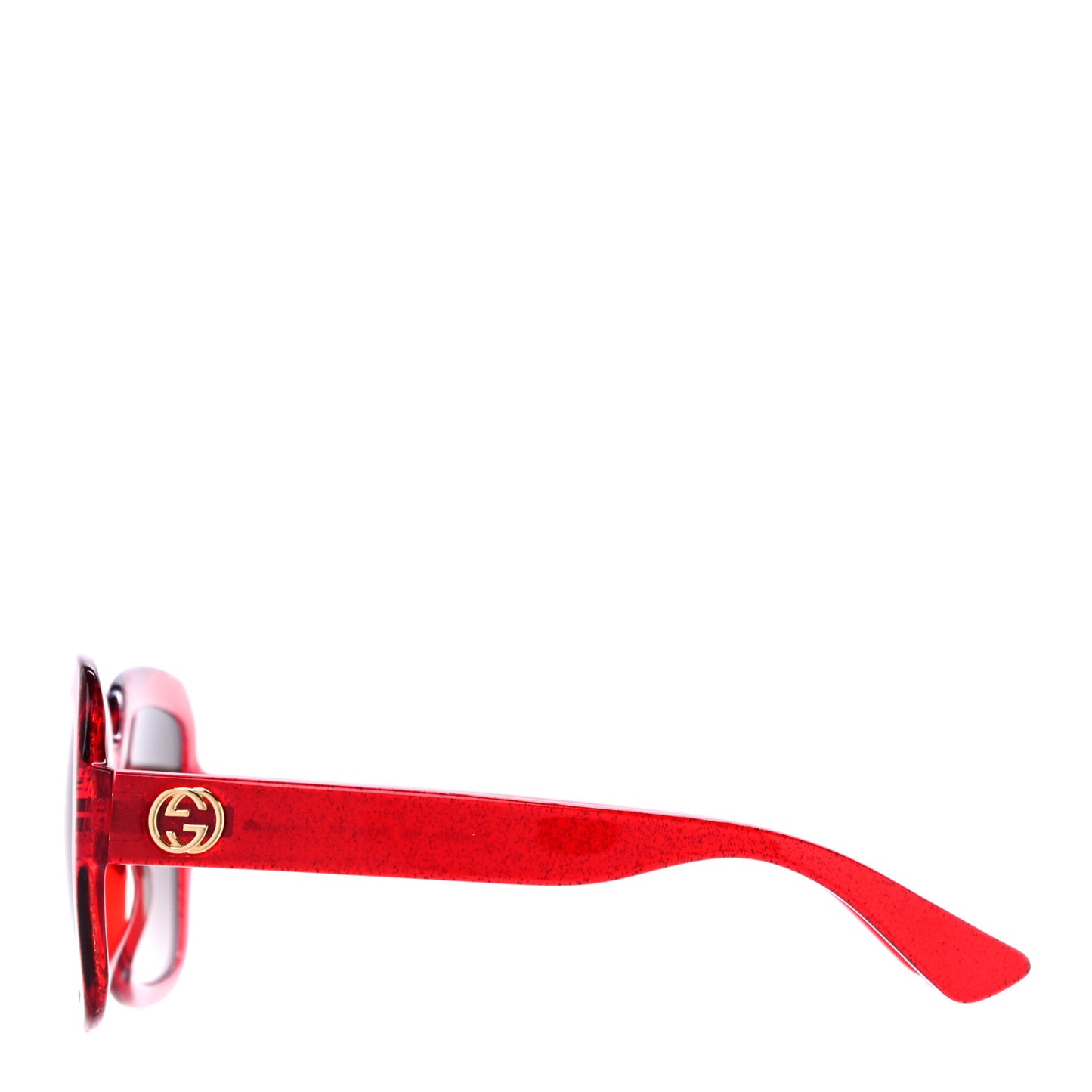 Acetate Square Frame Sunglasses GG0036S Glitter Red