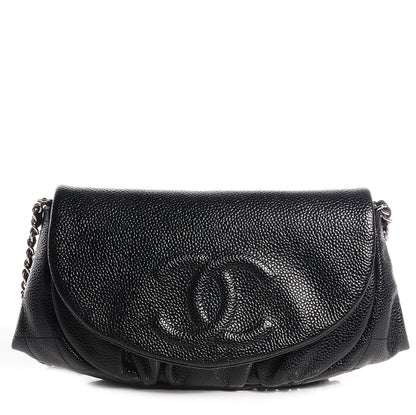 Chanel Caviar Half Moon Wallet On Chain WOC Black 1 of 9