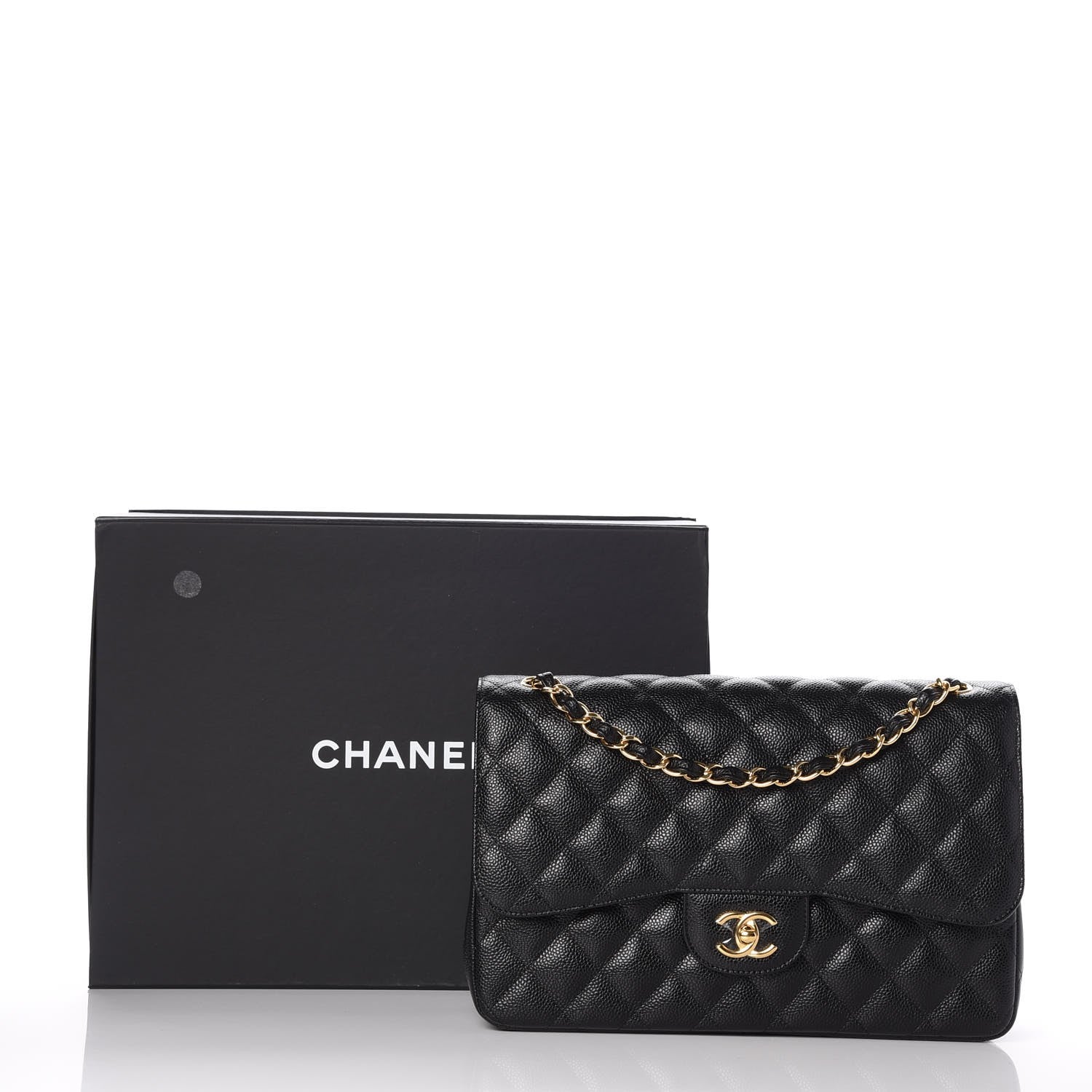 Chanel Caviar Quilted Jumbo Double Flap Black 9 of 9