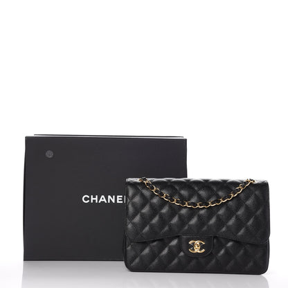 Chanel Caviar Quilted Jumbo Double Flap Black 9 of 9