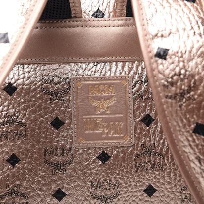 MCM Metallic X Wizpak Visetos Studded Sound System Speaker Backpack Champagne Gold 10 of 14