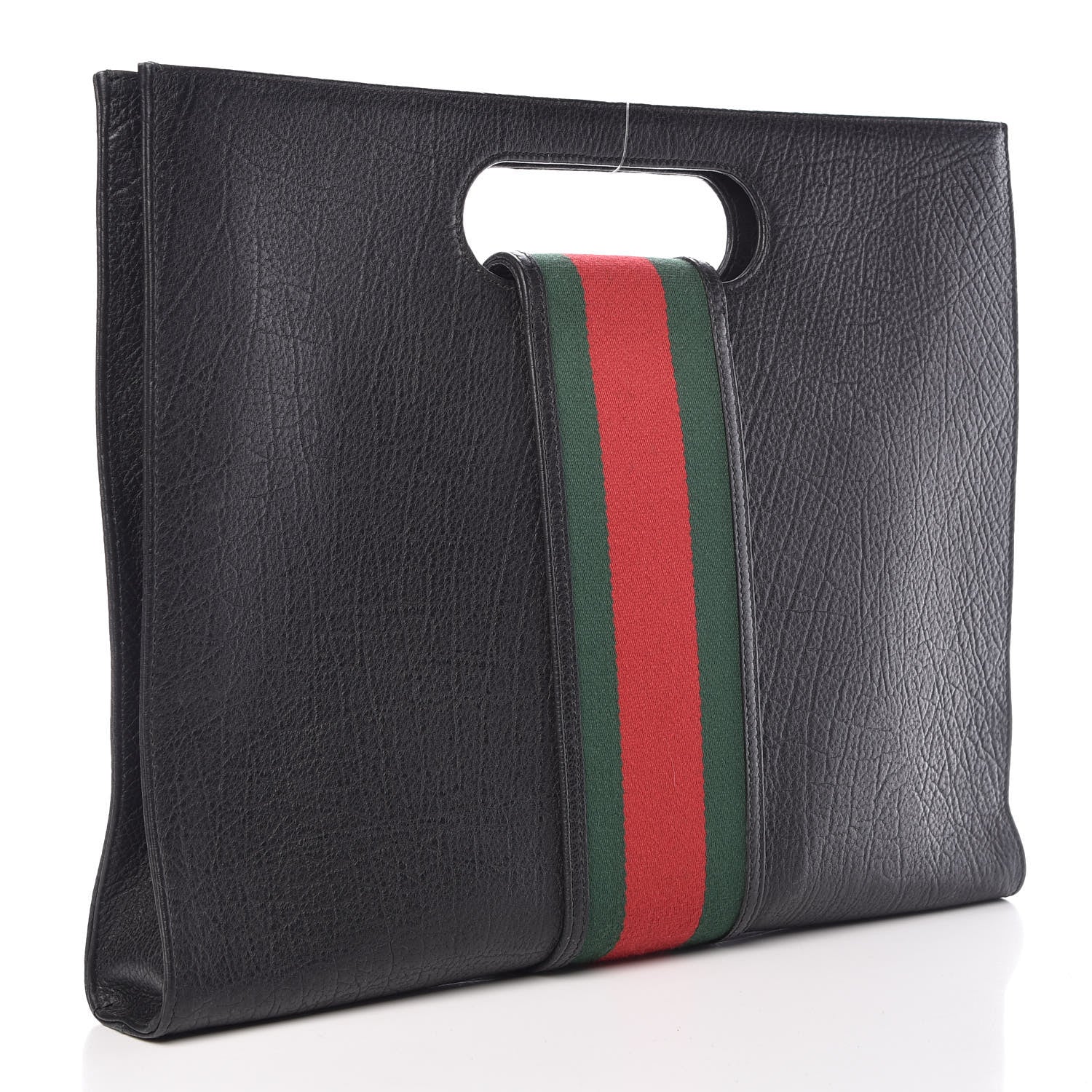 Gucci Calfskin Web Padlock Tote Black 4 of 8