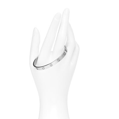 Cartier 18K White Gold LOVE Cuff Bracelet 18 2 of 5