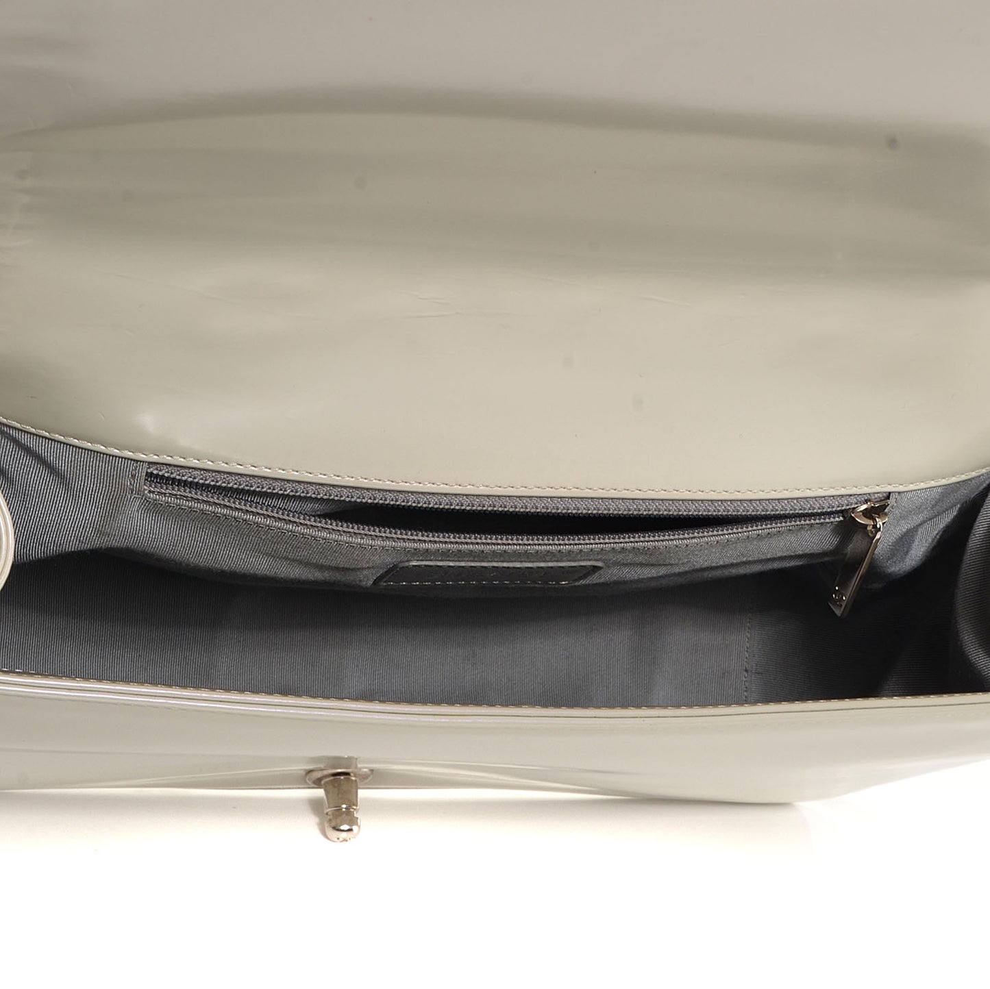 Glazed Calfskin Large Boy Flap Iridescent