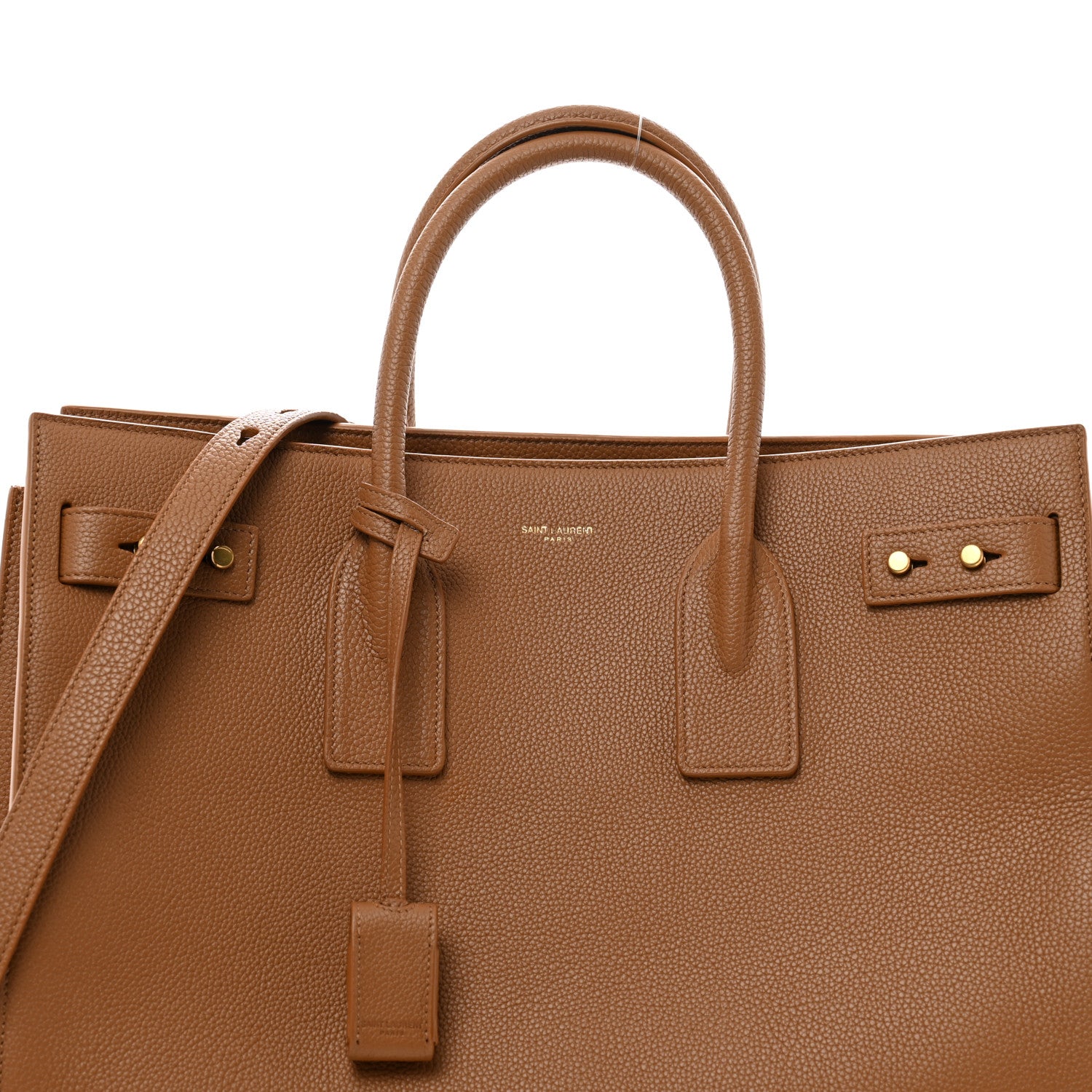 Saint Laurent Grained Calfskin Large Souple Sac De Jour Cinnamon 8 of 10
