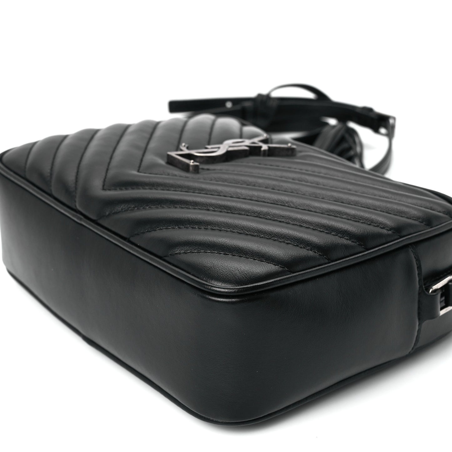 Calfskin Matelasse Monogram Lou Camera Bag Black