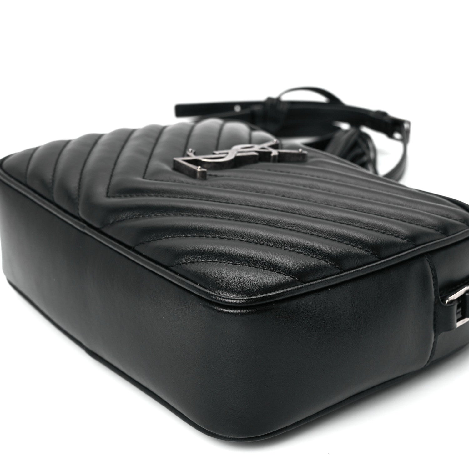 Saint Laurent Calfskin Matelasse Monogram Lou Camera Bag Black 11 of 11