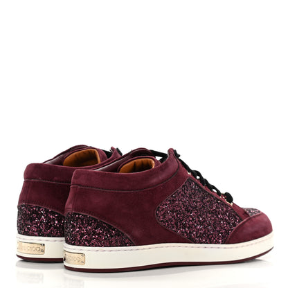 Jimmy Choo Glitter Miami Sneakers 36.5 Vino 4 of 10