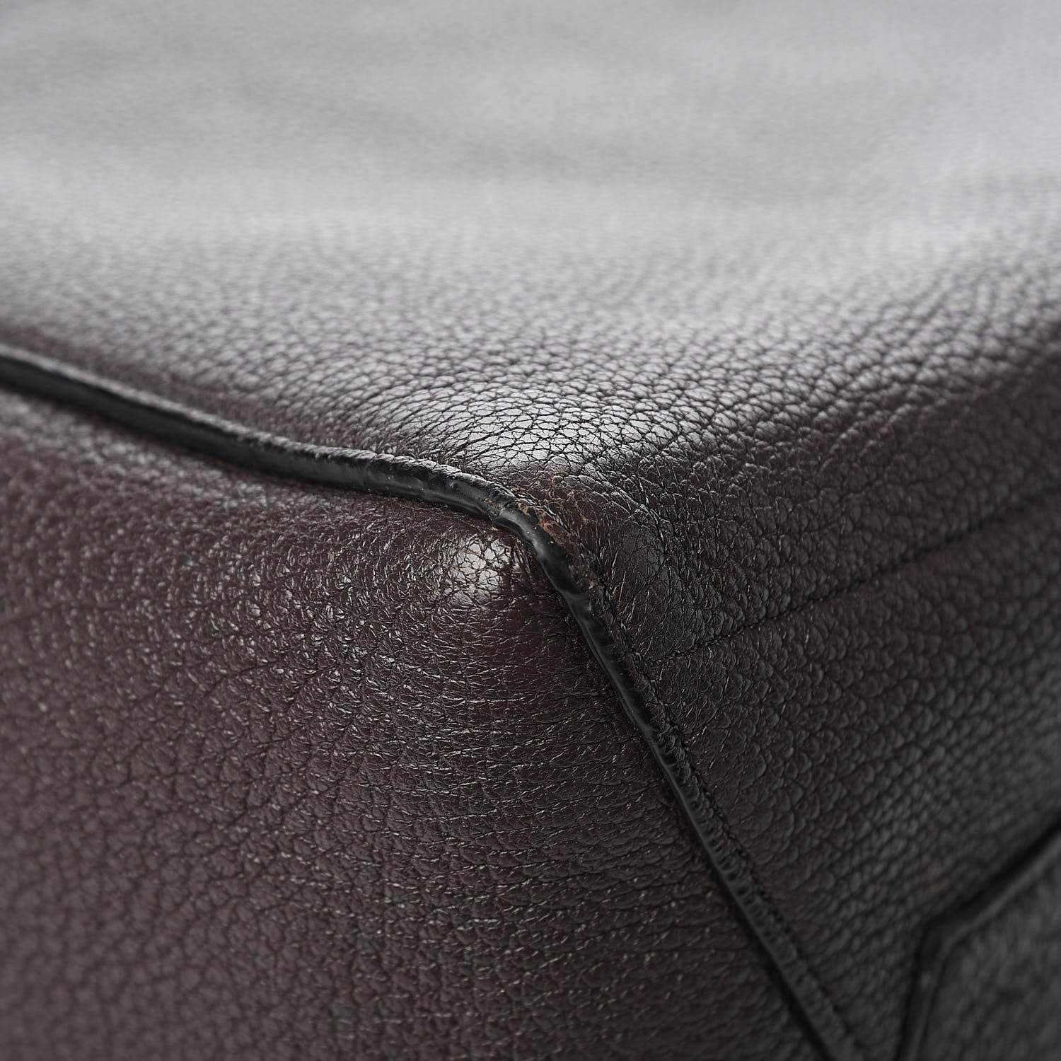 Celine Goatskin Sangle Bucket Bag Dark Taupe 13 of 15