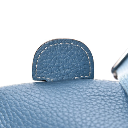 Hermes Taurillon Clemence Evelyne III GM Blue Jean 8 of 12