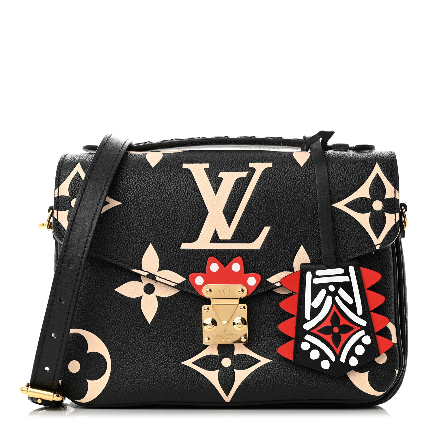 Louis Vuitton Empreinte Monogram Giant Crafty Pochette Metis Black Creme 1 of 9