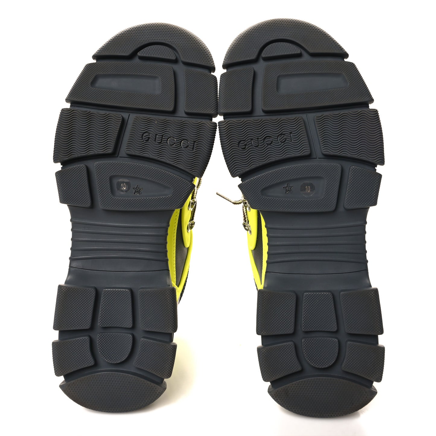 X SEGA Mesh Technical Canvas Calfskin Reflective Mens Flashtrek Sneakers 10 Neon Yellow Lotus