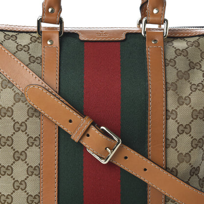 Gucci Monogram Vintage Web Medium Boston Tobacco 10 of 10
