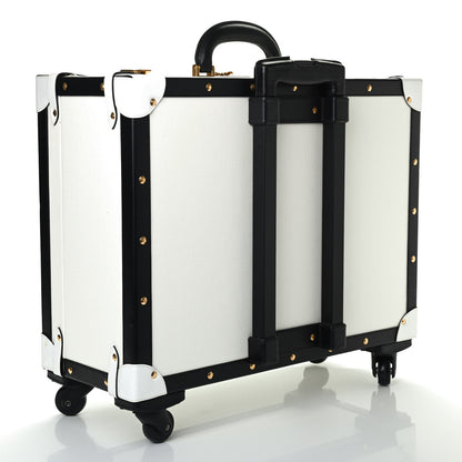 Versace Calfskin 90's Vintage Logo Suitcase White Black 2 of 4