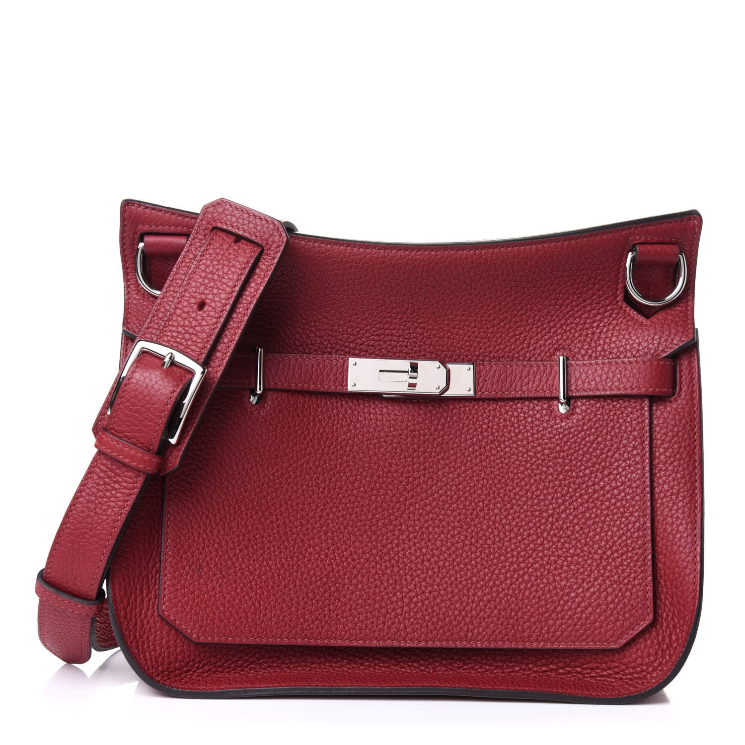 Hermes Taurillon Clemence Jypsiere 28 Rouge Grenat 1 of 14