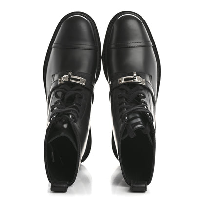 Hermes Glossed Calfskin Funk Ankle Boots 36 Black 2 of 12