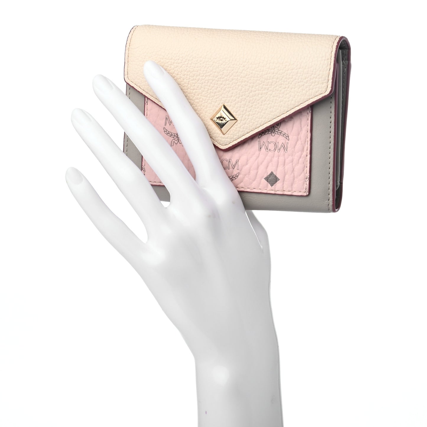 Visetos Mini Love Letter Flap Wallet Pink Beige