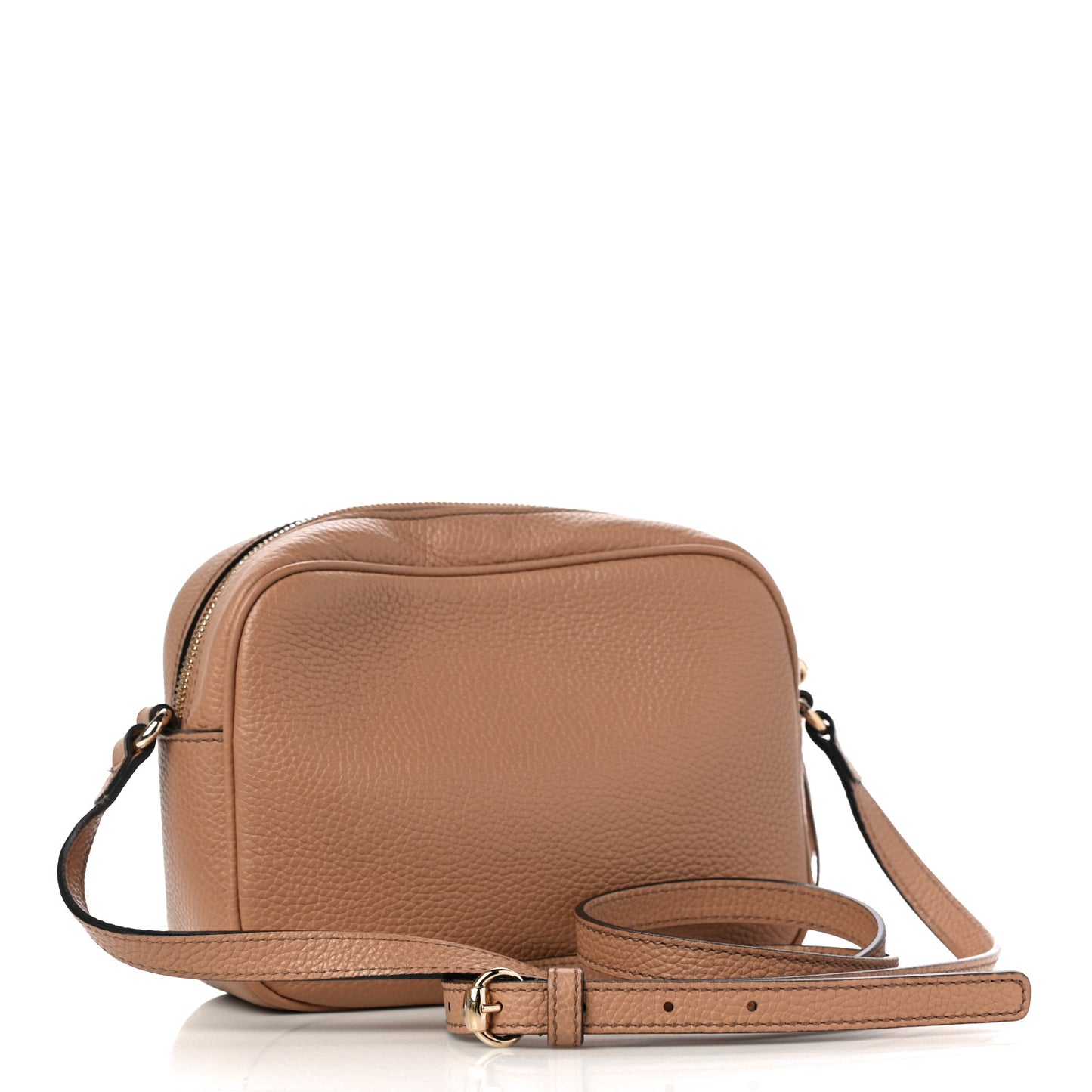 Pebbled Calfskin Small Soho Disco Bag Camelia