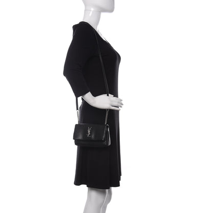 Saint Laurent Grain De Poudre Monogram Toy West Hollywood Fold-Over Bag Black 2 of 10