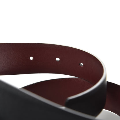 Chanel Calfskin CC Reversible Belt 85 Black Burgundy 5 of 7