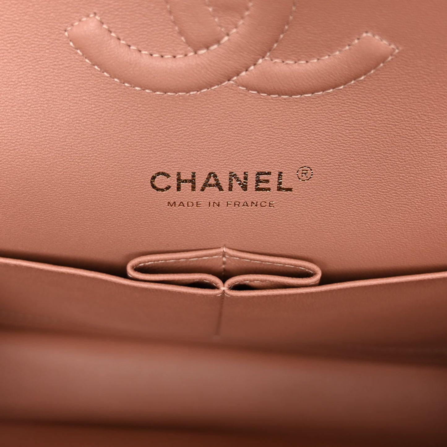 Suede Quilted Medium Double Flap Light Pink