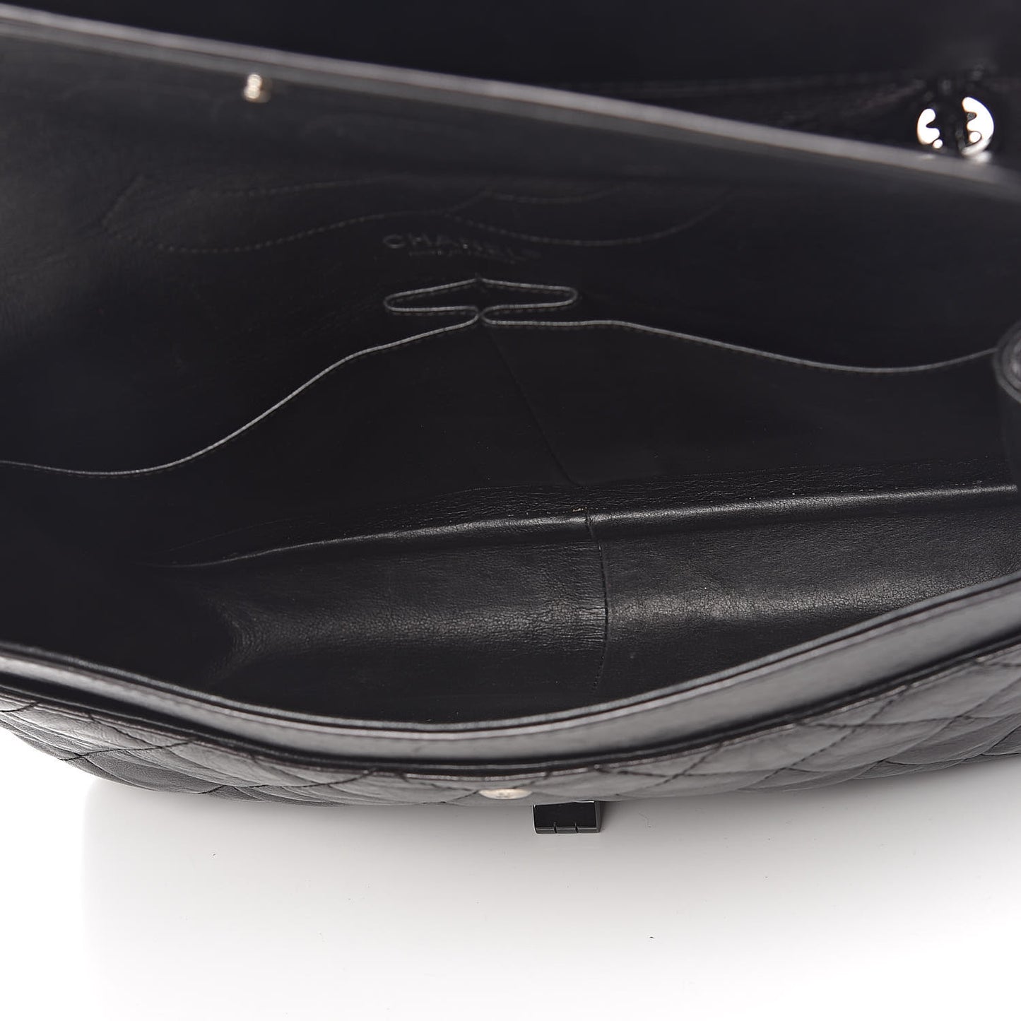 Metallic Aged Calfskin Quilted 2.55 Reissue 227 Flap So Black