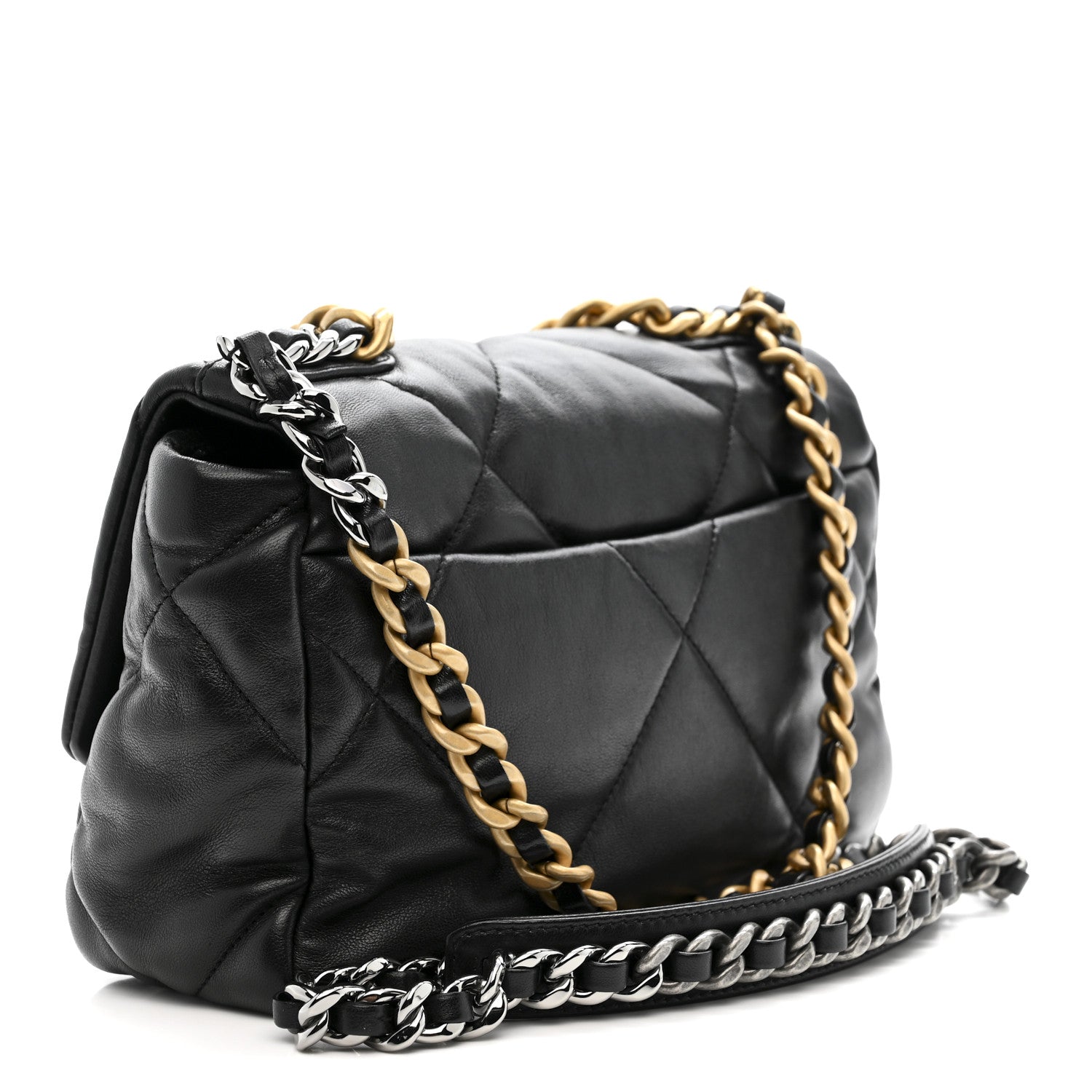 Chanel Lambskin Quilted Medium Chanel 19 Flap Black 3 of 12