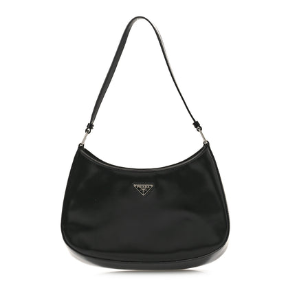 Prada Spazzolato Cleo Shoulder Bag Black 1 of 10