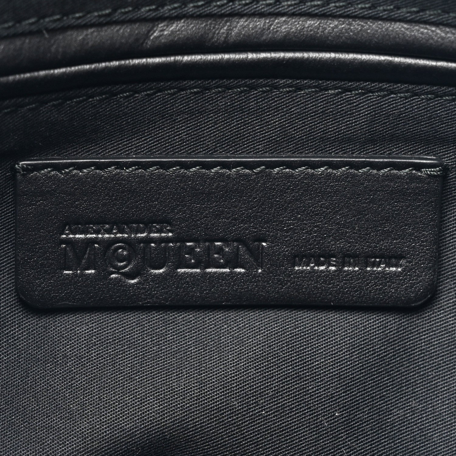 Alexander McQueen Calfskin Studded De Manta Clutch Black 6 of 9