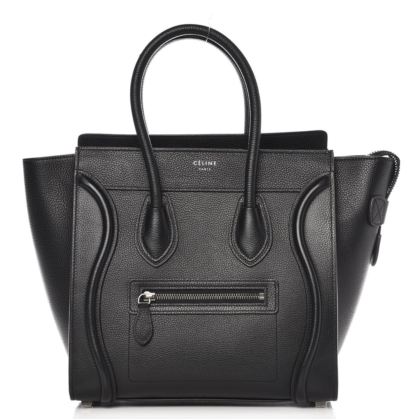Drummed Calfskin Micro Luggage Black