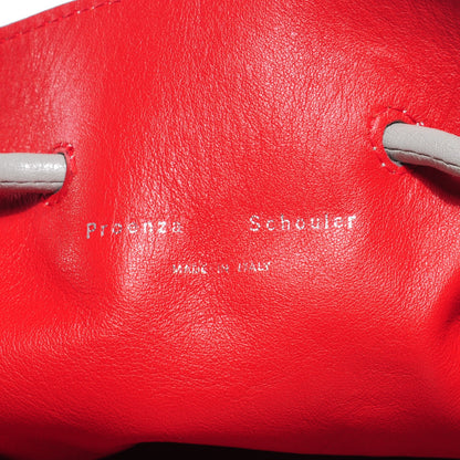 Proenza Schouler Grained Leather Medium Bucket Bag Icy Pearl 6 of 9
