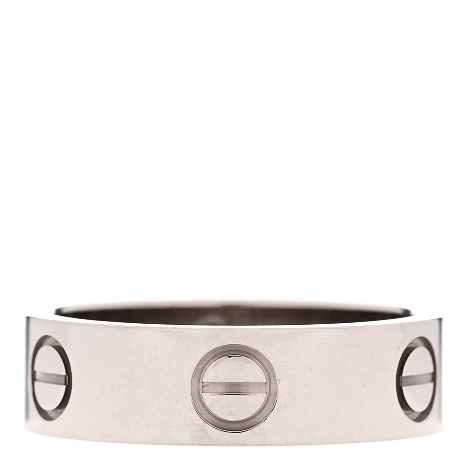 Cartier 18K White Gold 5.5mm LOVE Ring 54 6.75 1 of 4